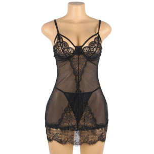 Set babydoll y bragas transparentes