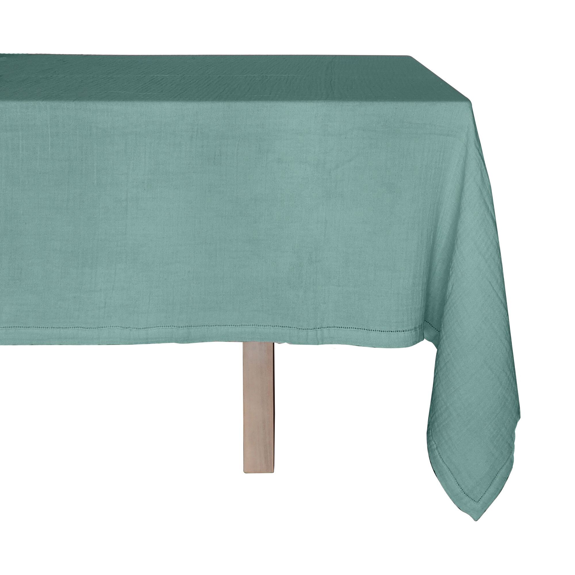 Nappe en coton céladon 150x250cm   CAMARO