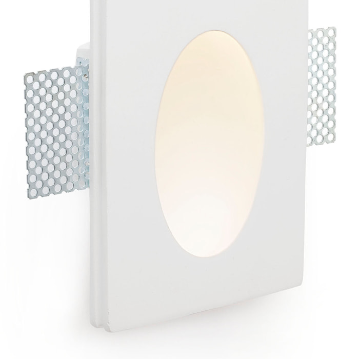 PLAS Lampe encastrable blanc oval
