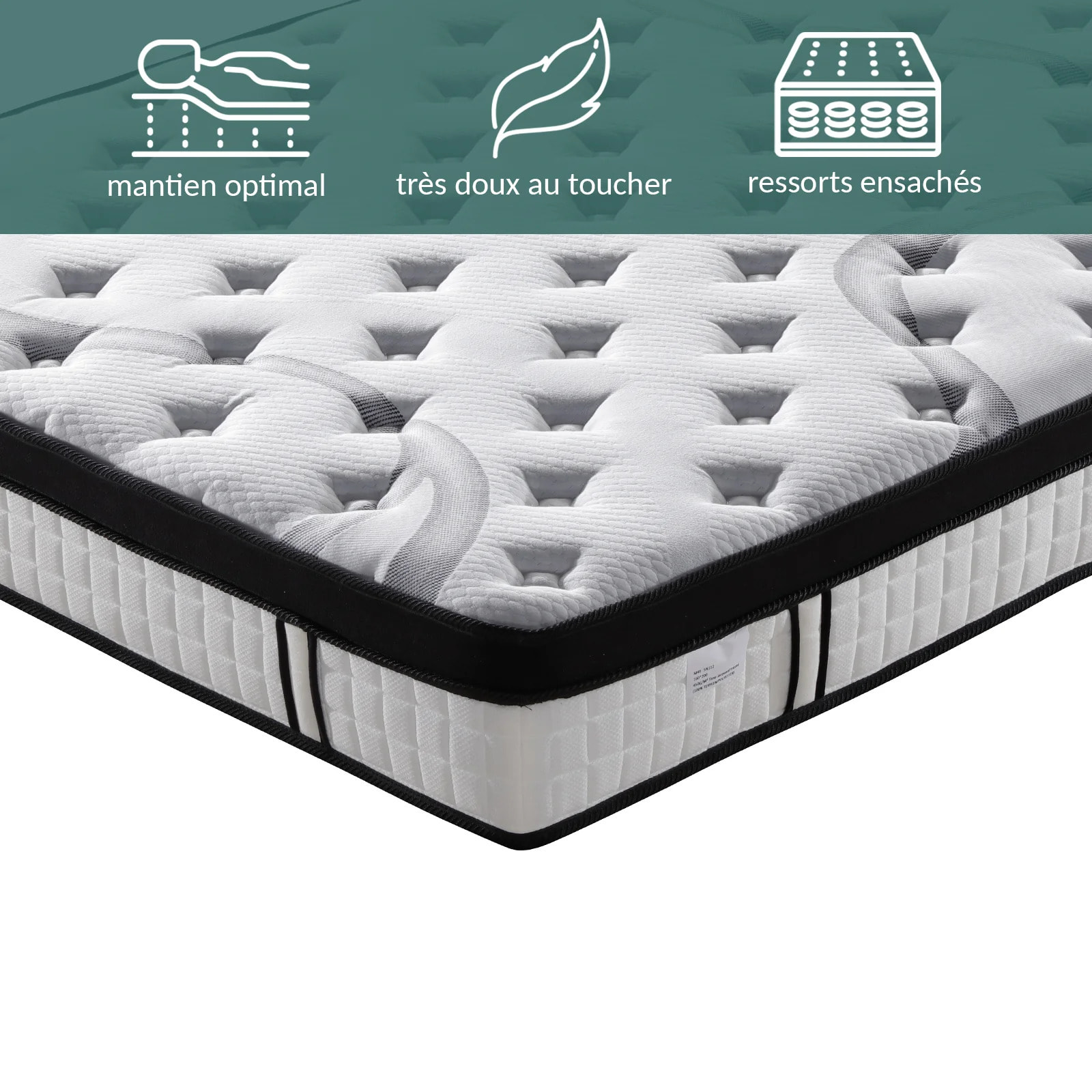 Matelas Fairmont | Mémoire de forme & Ressorts ensachés | 25cm