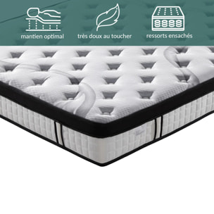 Matelas Fairmont | Mémoire de forme & Ressorts ensachés | 25cm