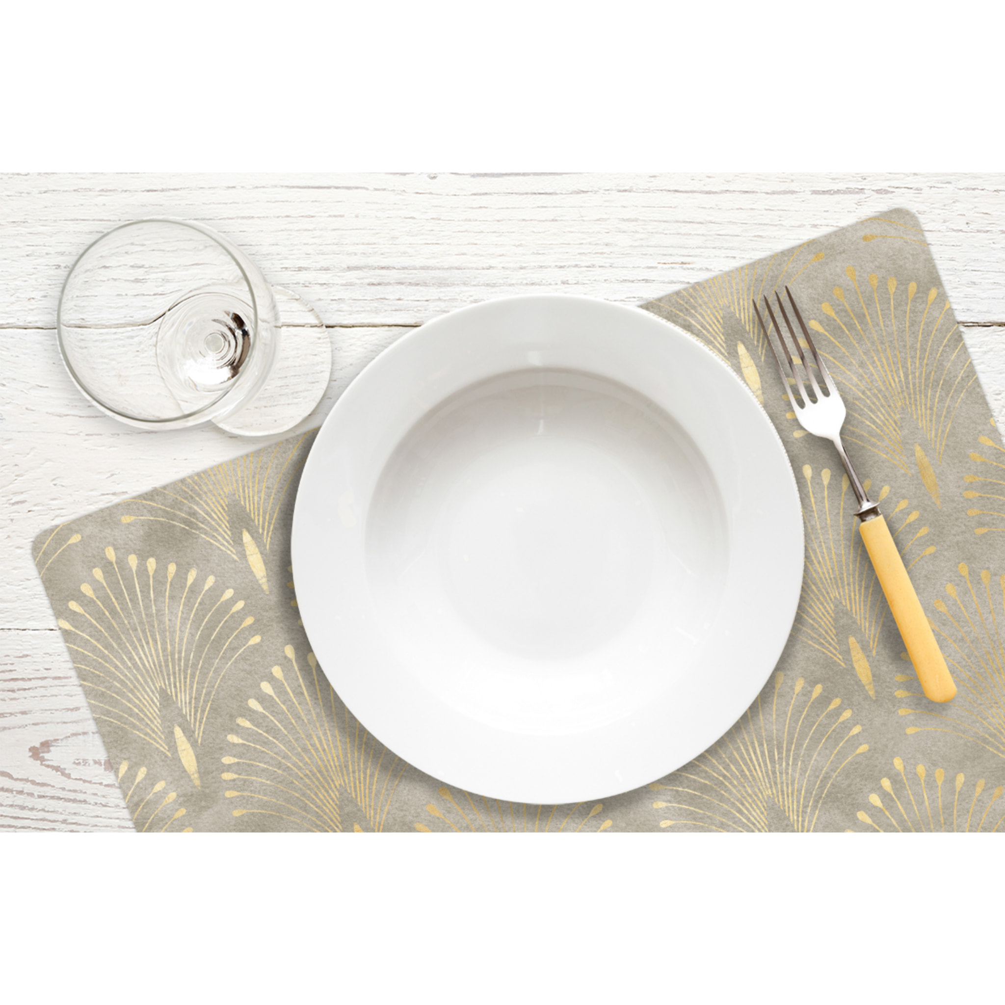 VINILIKO, set de 4 individuales de mesa Akira siena tostado 4u-30x45 cm