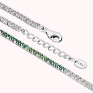 Bracciale Tennis con Cubic Zirconia Verdi Effetto Degradé