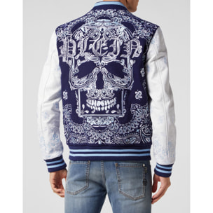 PHILIPP PLEIN Bomber de cuero PAISLEY