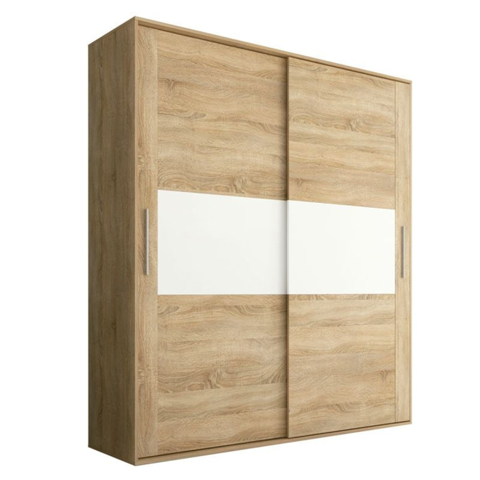 Armario de puertas correderas y gran capacidad en cambria y blanco 180x207,6 cm Uniq Cambria - Blanco