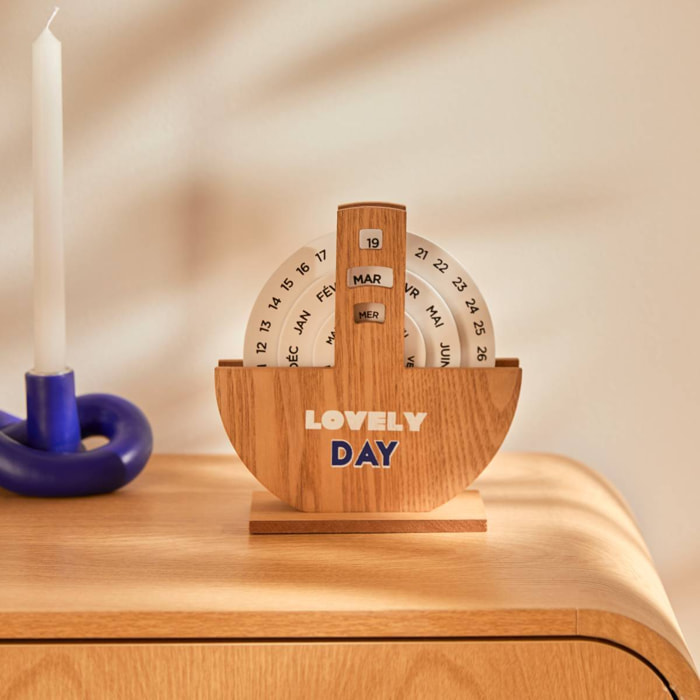 Calendrier bois Flow H.20cm