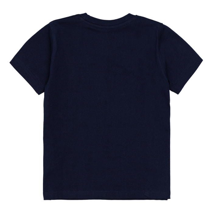 T-shirt maniche corte con stampa logo multicolor