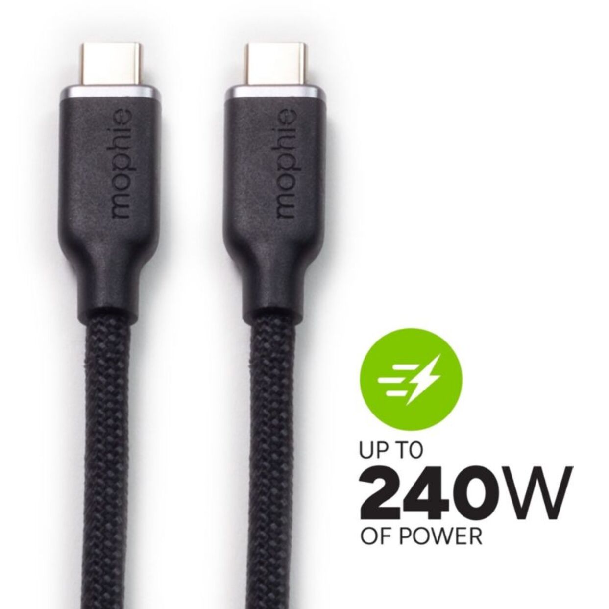 Câble de charge MOPHIE 8M USB-C vers USB-C Noir