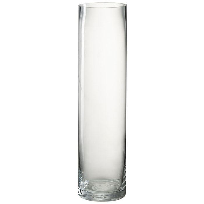 J-Line vase Cylindrique - verre - transparent - medium - 40 cm de hauteur