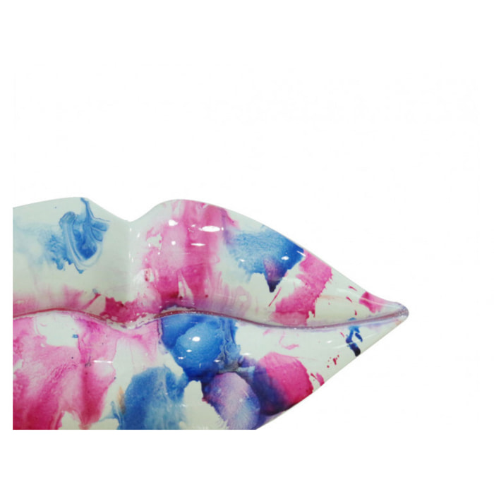 Statuette bouche glamour rose & bleue L.38cm - ROSIE