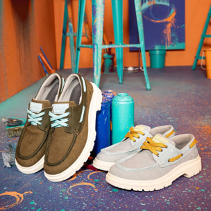 Zapatos 1901 NOBUCK-CANVAS KAKI/ BIRMINGHAM color Kaki