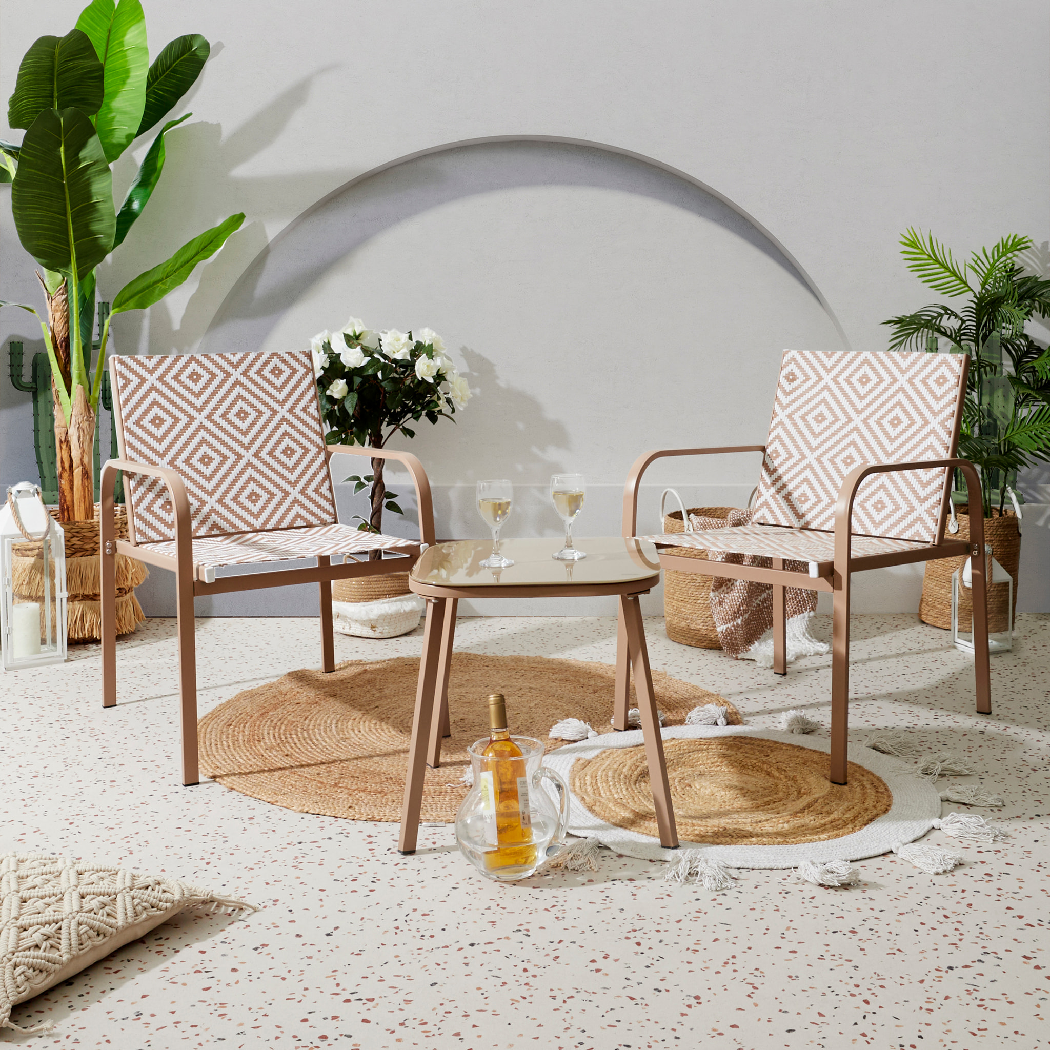 Salon De Jardin Mexico Beige