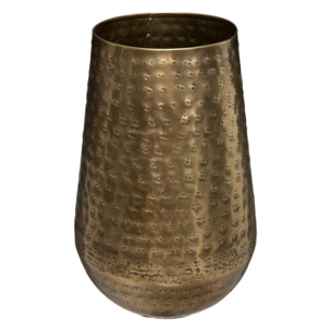 Vase "Oasis" métal martelé doré H23cm