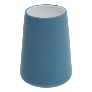 Porte-brosse à dents Colorama rond D.8xH.12cm bleu