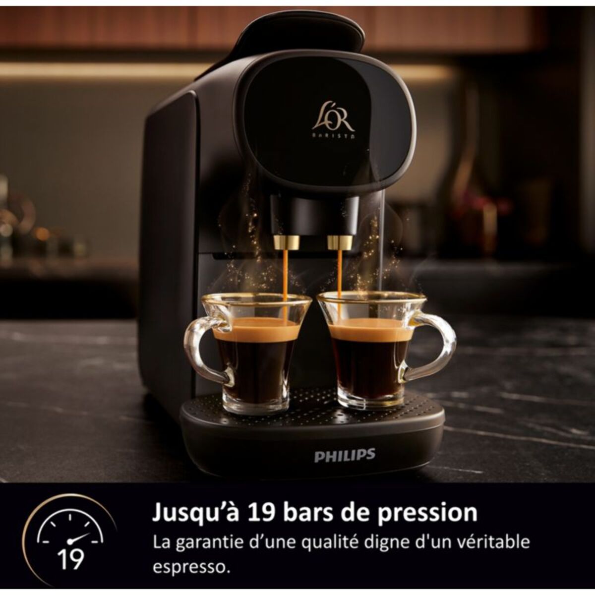 Cafetière à dosette PHILIPS L'or barista sublime noir LM9012/60