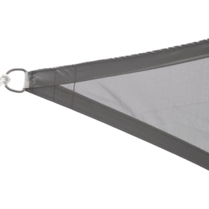 Toldo Vela Triangular Protección UV de Poliéster 5x5x5m Gris