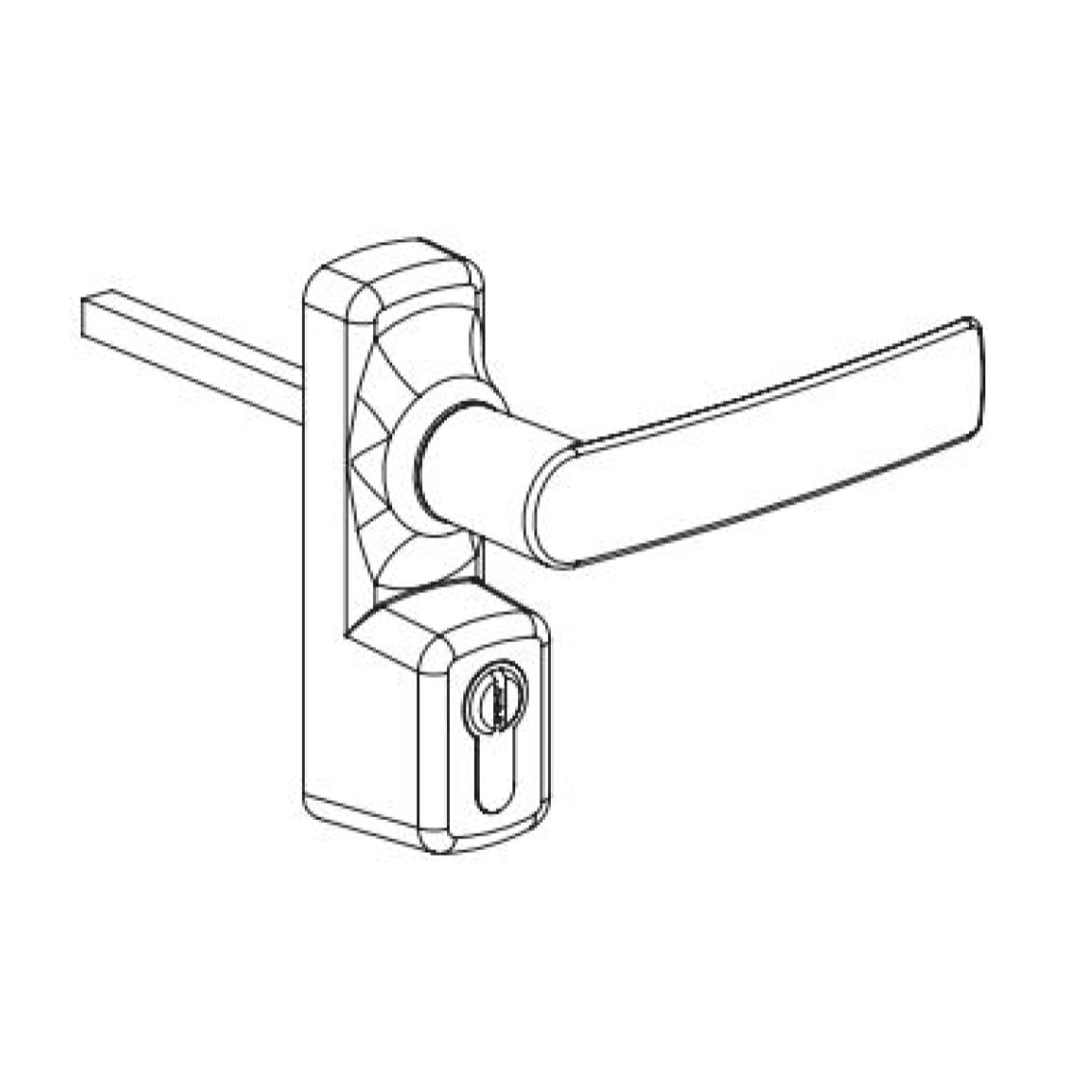 Manoeuvre extérieur Oltre avec cylindre FAPIM - blanc 9010 - 8568A/32