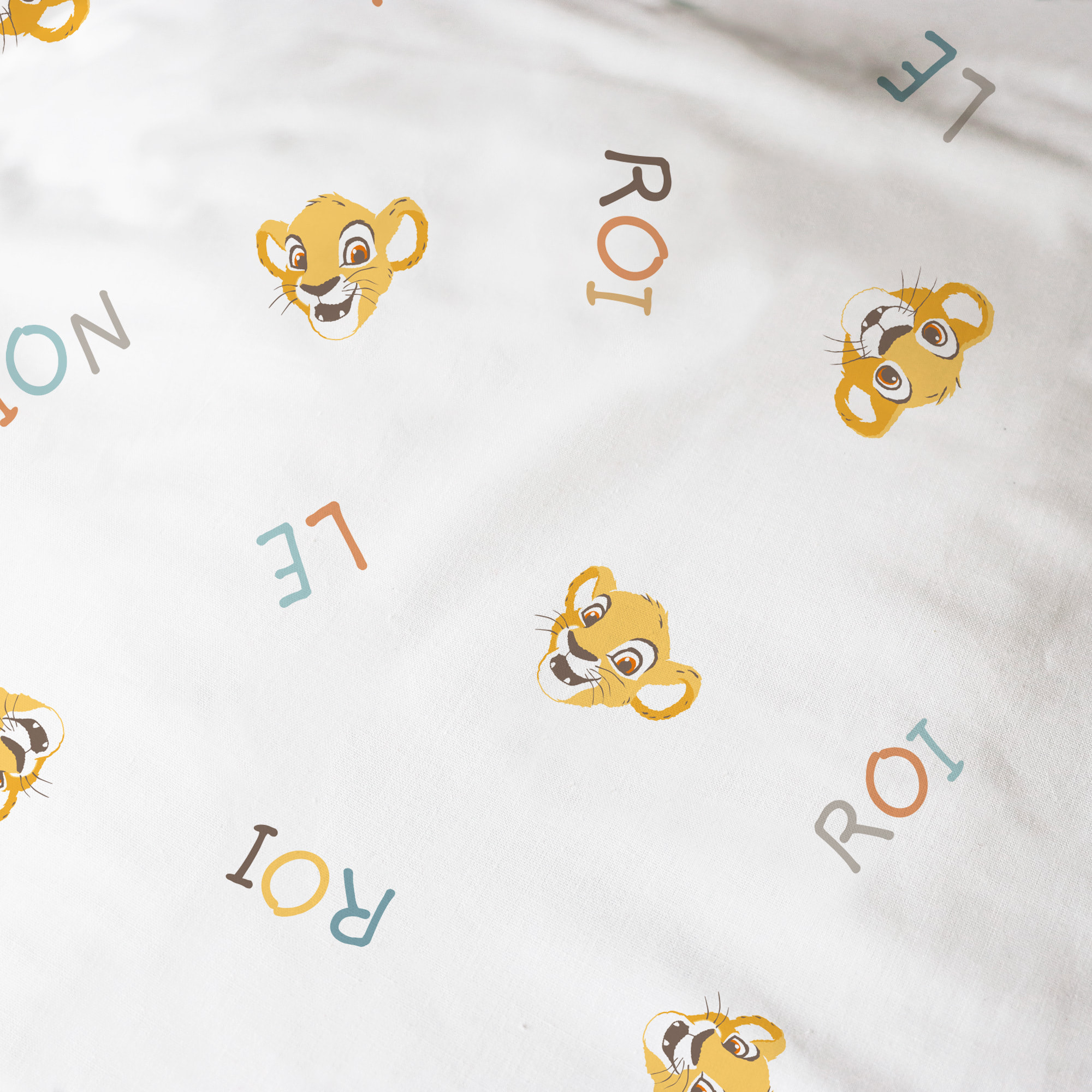 Parure de lit imprimée 100% coton, DISNEY HOME LE ROI LION SAVANE