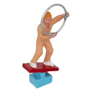 Lot de 4 santons pour village cirque H.6,6cm