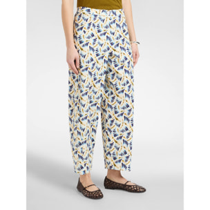 Elena Mirò - Pantaloni stampati - Bianco