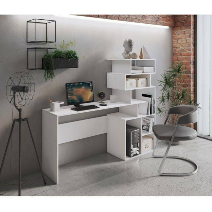 Moderna scrivania alta, 158.4 x 39.6 x 135, Bianco