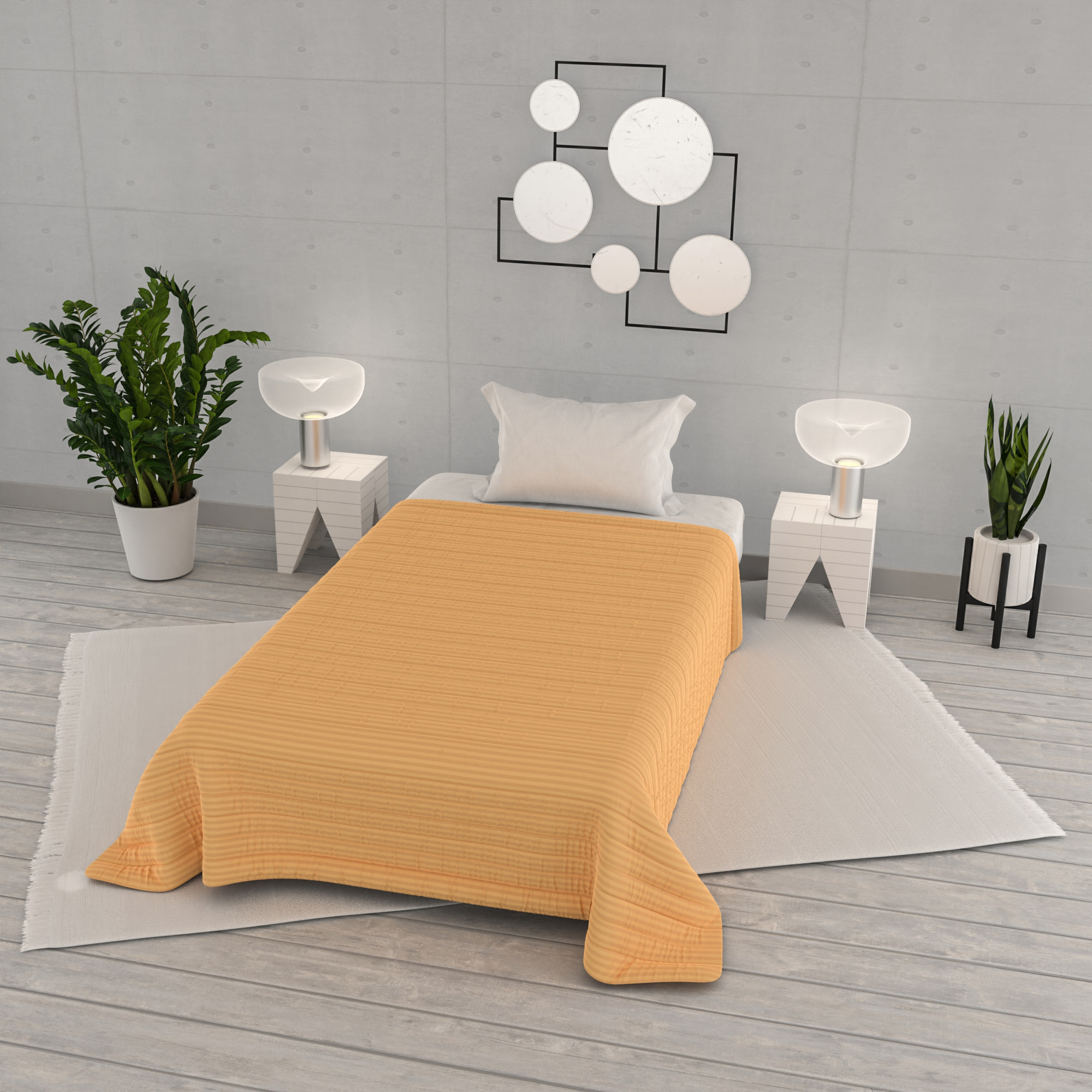 TRAPUNTINO ESTIVO SATIN STRIPES SINGOLO
