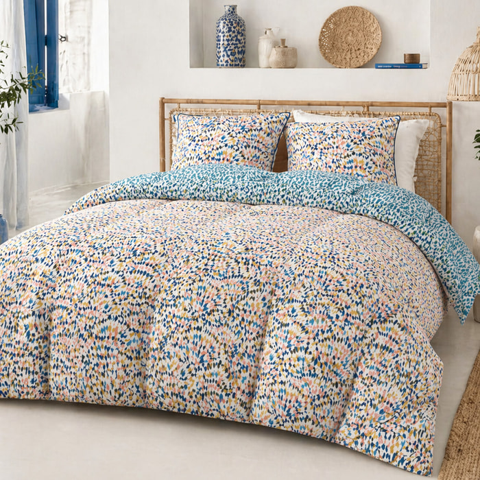 Parure Housse De Couette 3pcs 100% Coton 57 Fils ORIANE