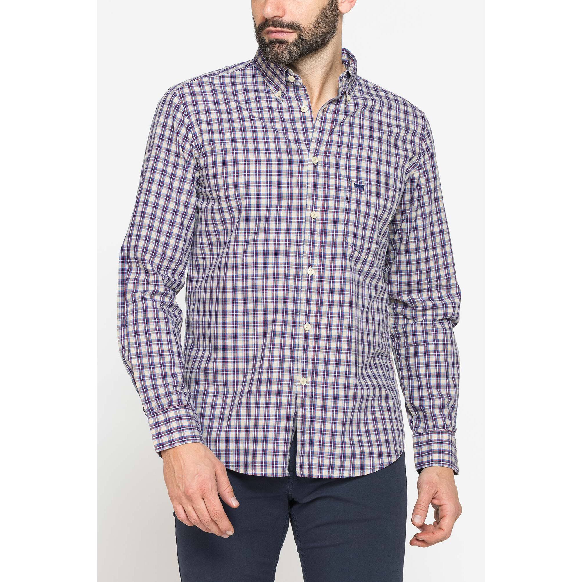 CAMICIA BUTTON-DOWN CON MANICA LUNGA E TASCHINO
