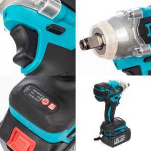 Set de 3 herramientas eléctricas, radial angular, taladro y llave de impacto 21V. Con dos baterías de 13000mAh.