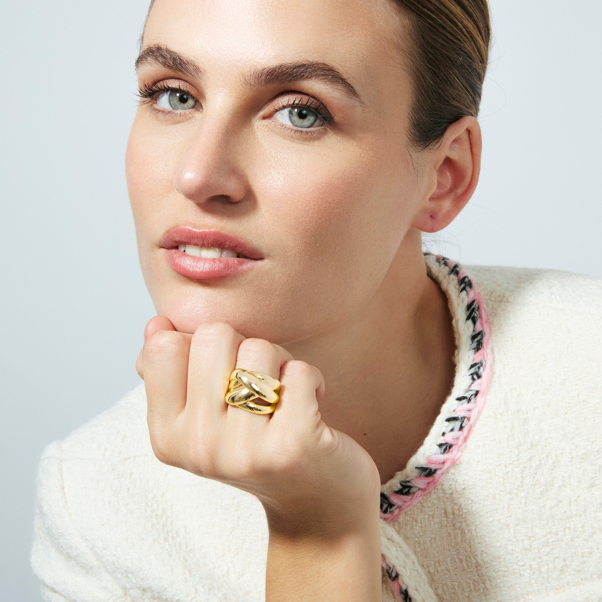 Anillo Xolit acabado oro amarillo 18k