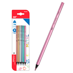 SET 6 PIEZAS LAPICEROS METÁLICOS