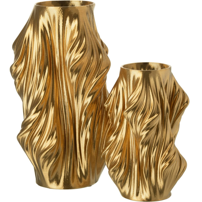 J-Line vase - porcelaine - or - large