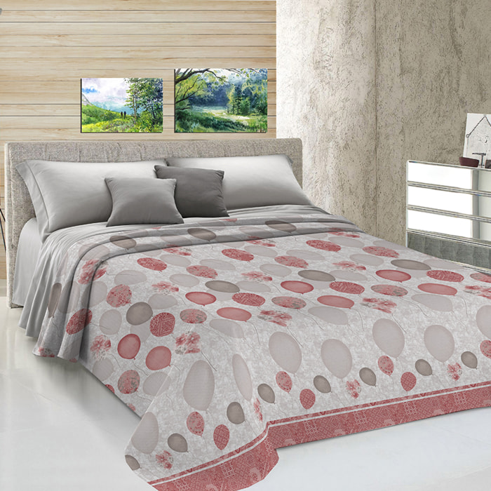 Copriletto di cotone palloncini rosso