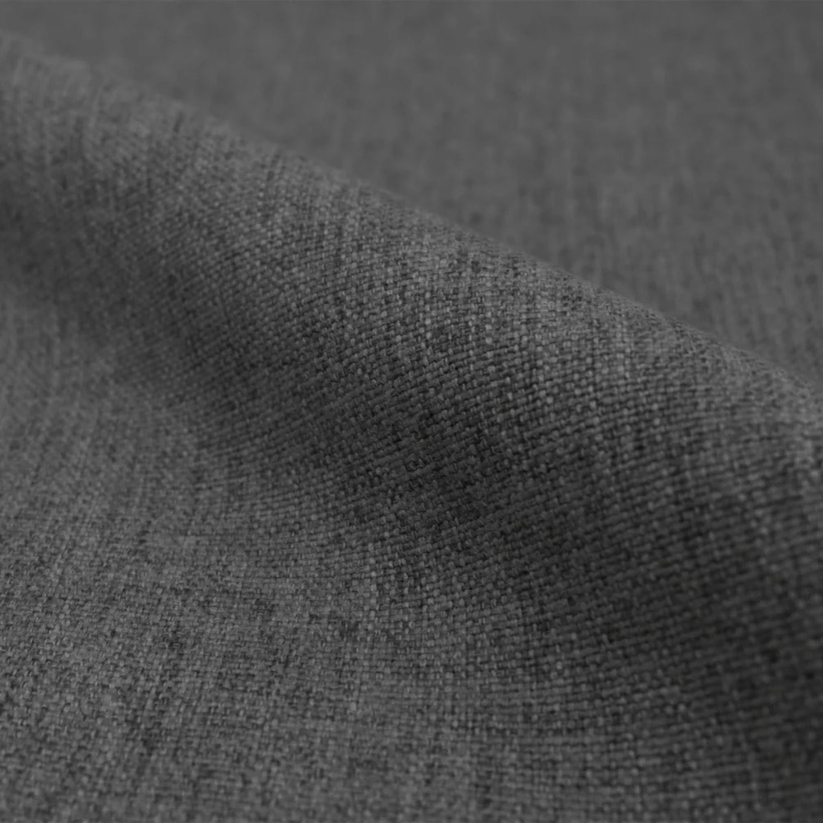 Lot de 2 chaises en tissu gris foncé et pieds en métal - Pipo