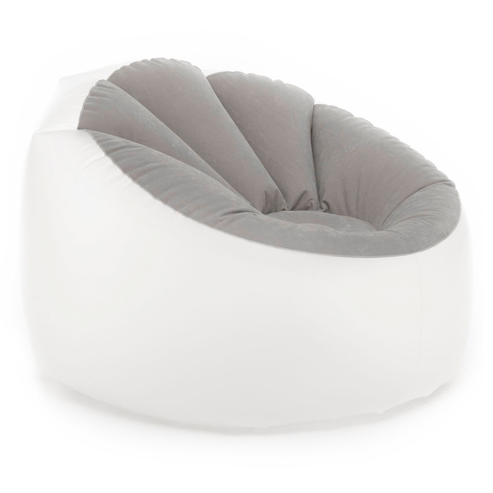 Sedia gonfiabile con LED e telecomando Chight - grigia e trasparente - 99x64x104 cm