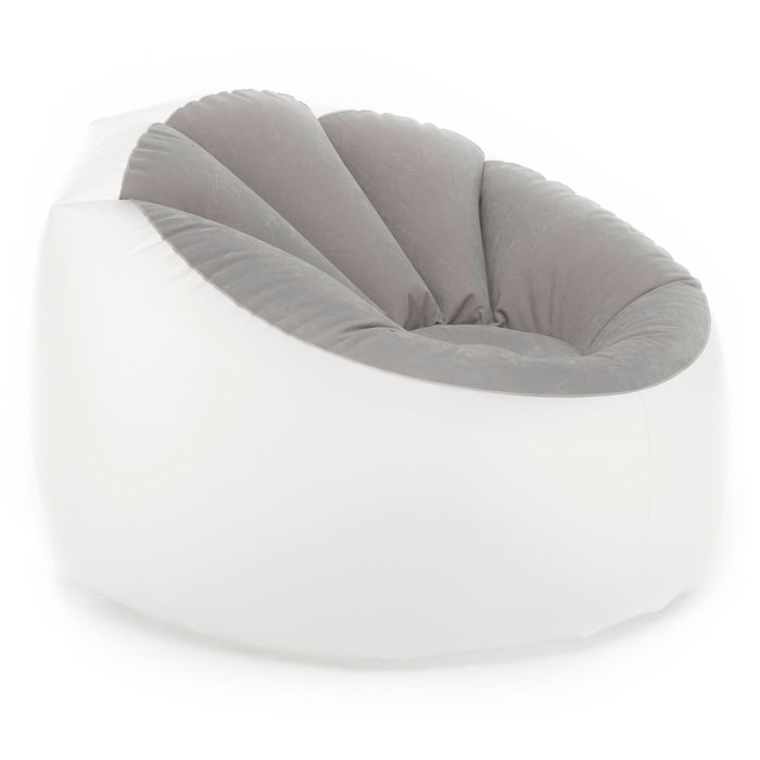 Sedia gonfiabile con LED e telecomando Chight - grigia e trasparente - 99x64x104 cm