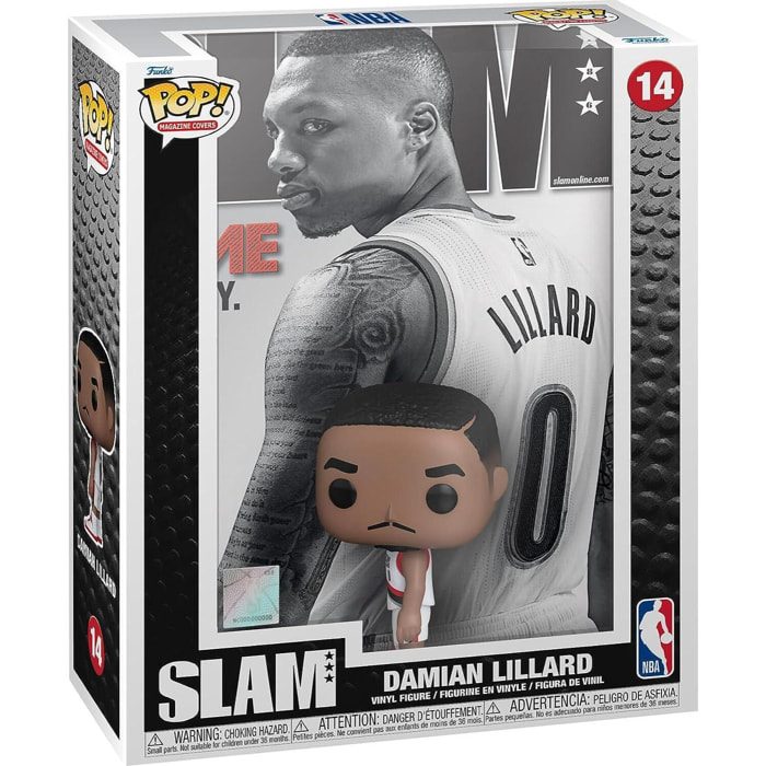 NBA Portland Trail Blazers Funko POP con Cover: Slam Vinile Figura Damian Lillard 9 cm