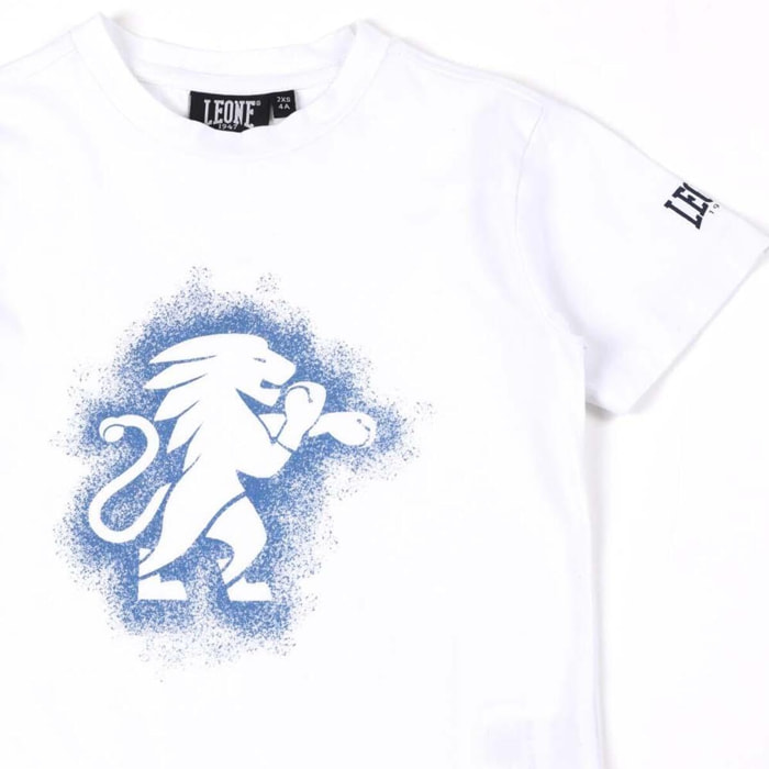T-shirt maniche corte da bambino in cotone Leone Tie Dye