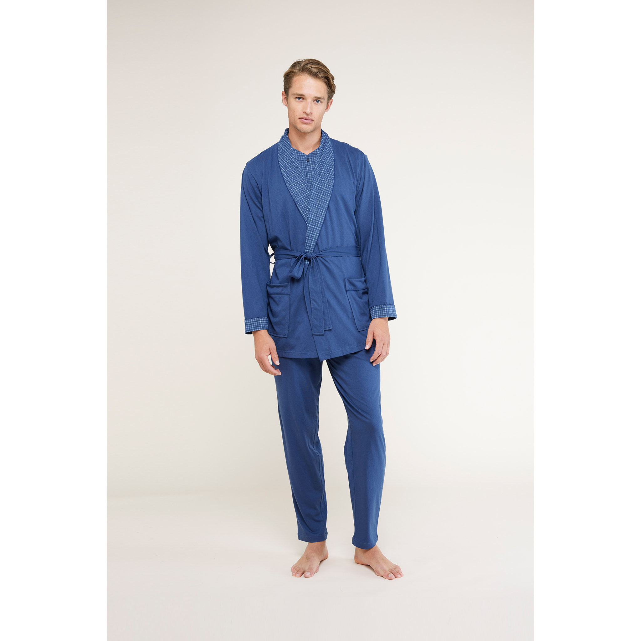 Vestaglia uomo lungo cotone tartan Noidinotte