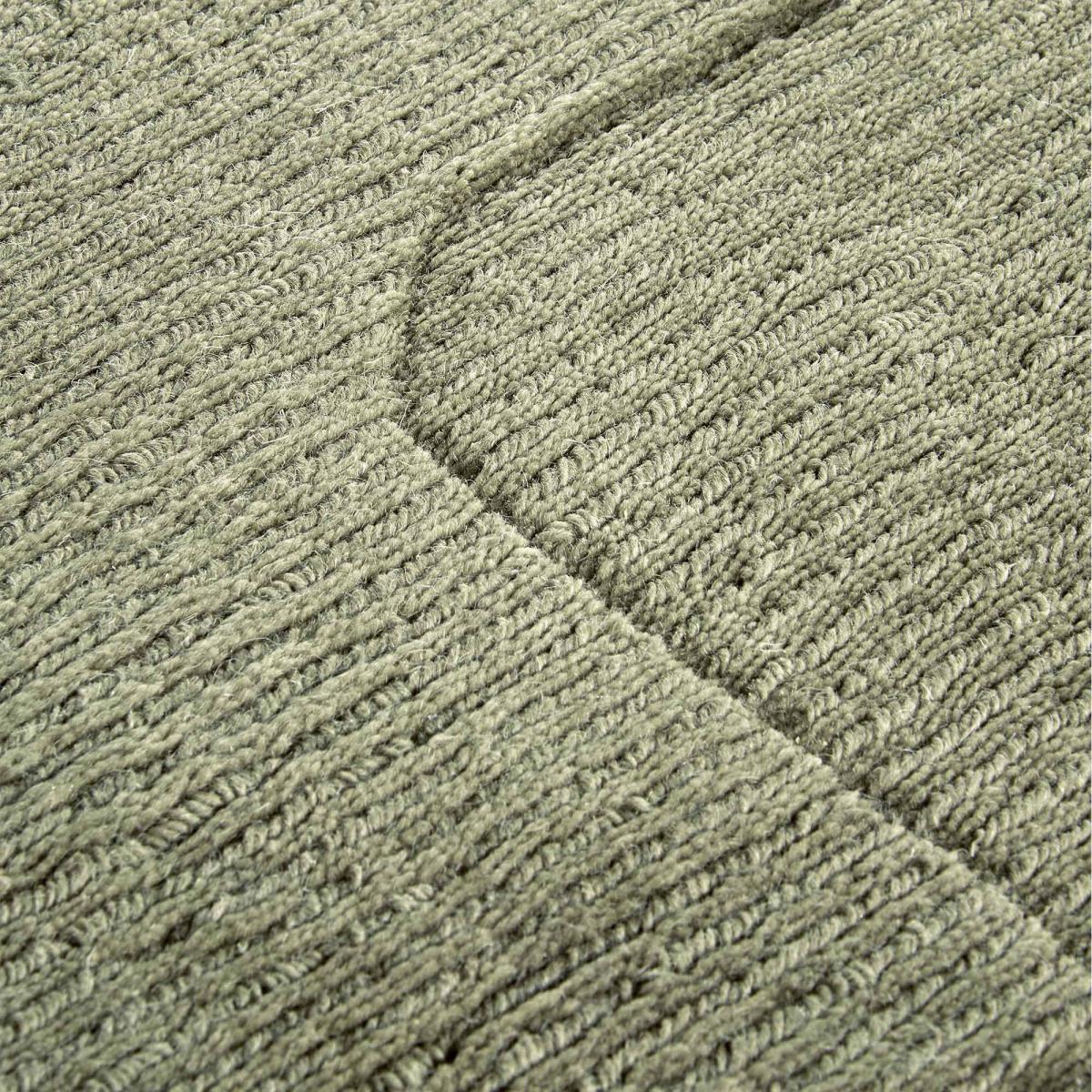Tapis salon géométrique, laine tissé main, confort authentique