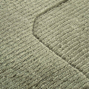 Tapis salon géométrique, laine tissé main, confort authentique