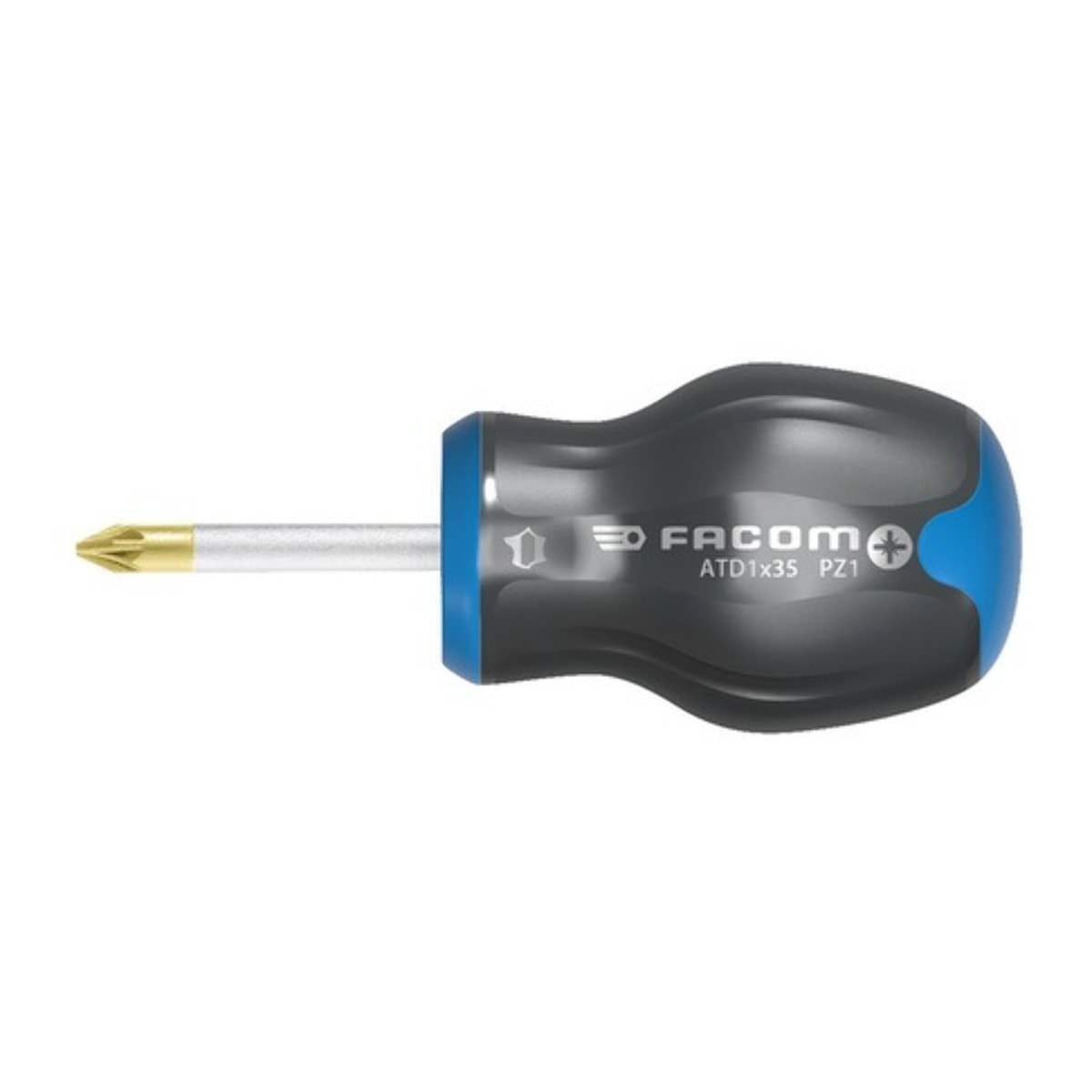 Tournevis cruciforme Protwist PZ 2x35 - FACOM - Lame courte - ATD2X35