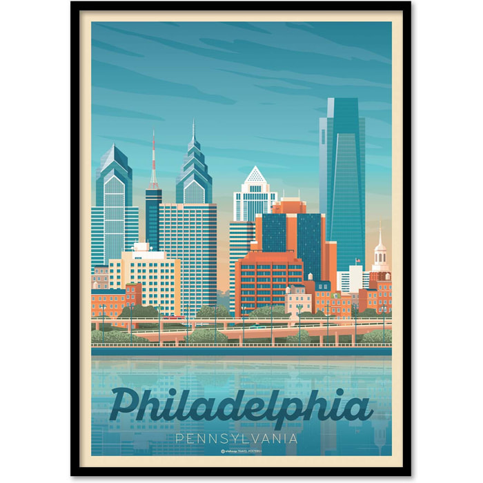 Affiche - Philadelphia - Olahoop Travel Posters