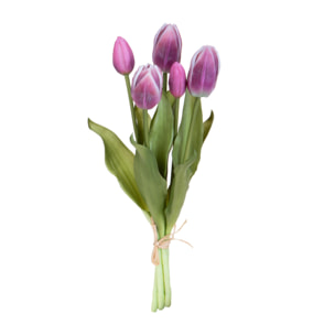Mazzo di tulipani 1 pz - Colore Viola - 20xH39x20cm - Bianchi Dino