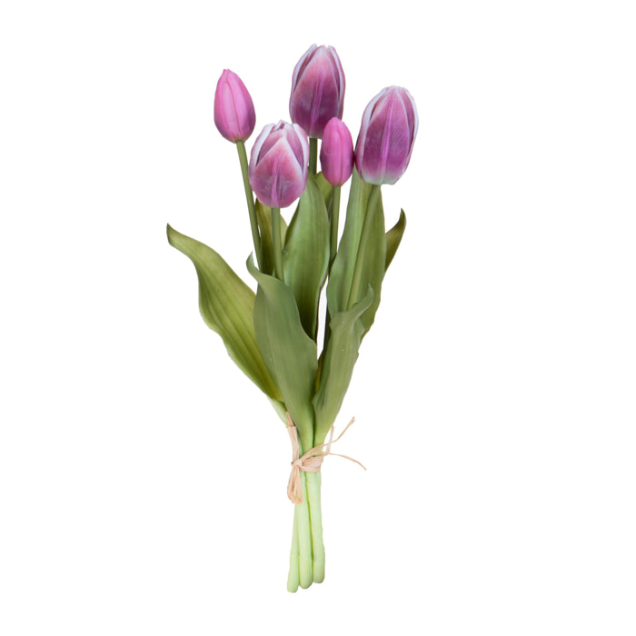 Mazzo di tulipani 1 pz - Colore Viola - 20xH39x20cm - Bianchi Dino