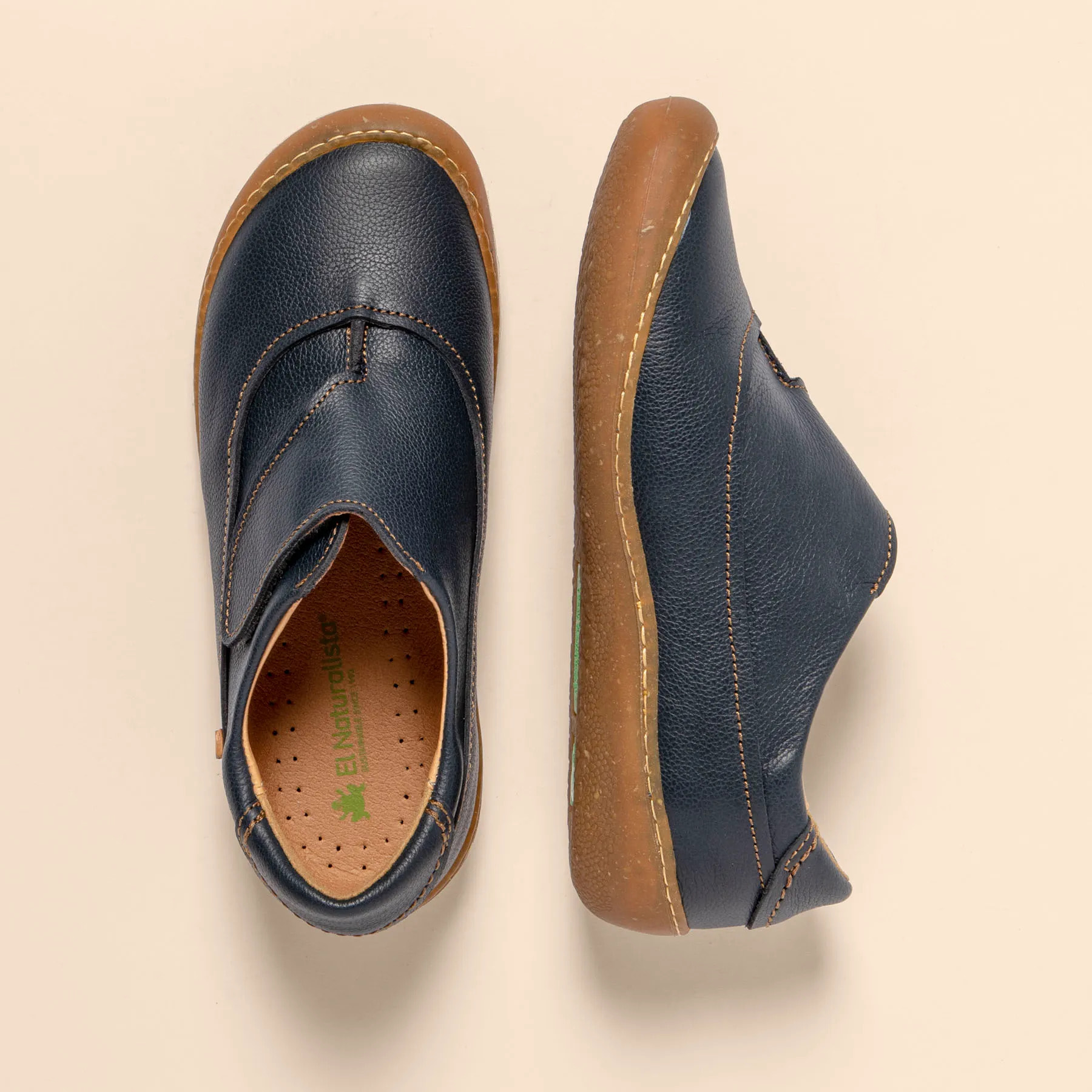 Zapatos N5735 NATURAL GRAIN OCEAN/ PAWIKAN color Ocean