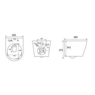 Pack WC Bati Geberit + WC suspendu Swiss Aqua Technologies sans bride + abattant SoftClose + plaque noire (GebBlack