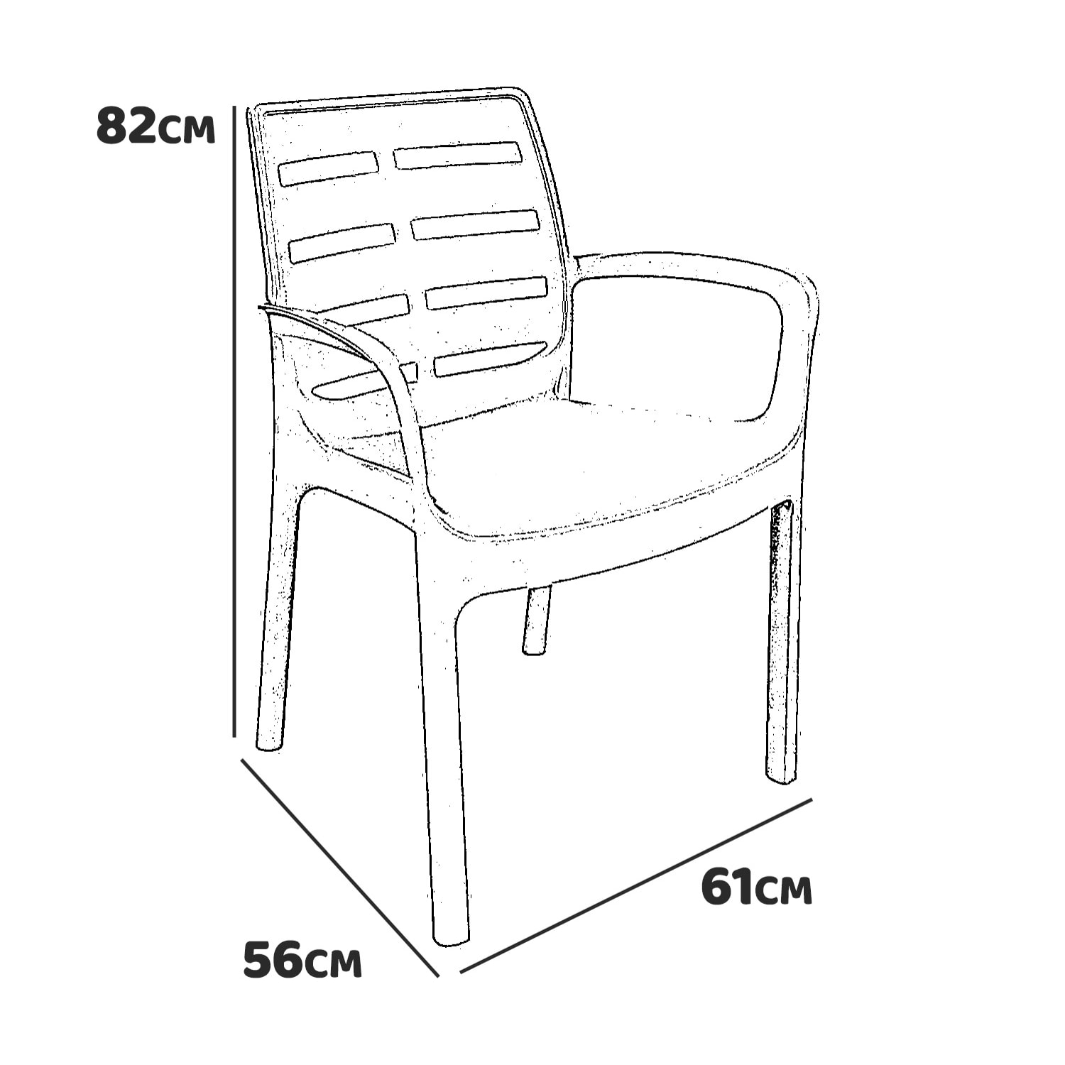 Poltrone Resina Borneo Bianche