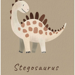 Affiche enfant stegosaurus  Affiche sous cadre noir