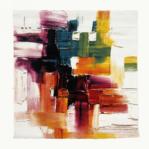 Tapis motif abstrait Rufa multicolore